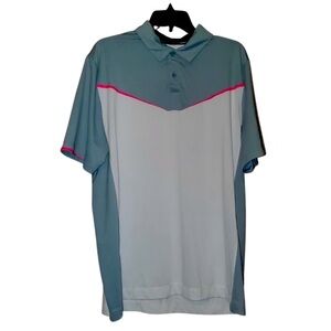 Gray and White Nike Polo Size Large